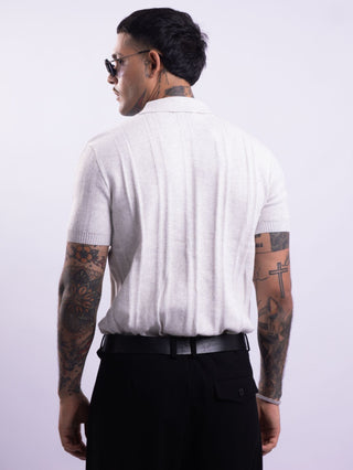 RIBBED KNIT SHIRT