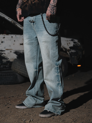 STUDDED REBORN FLARE PANTS