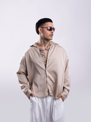 REGULAR SATIN SHIRT