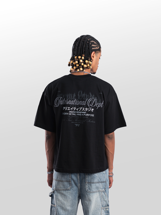 REAL TEXT BOXY TEE