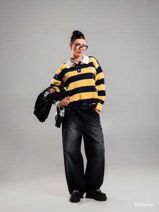 BLACK DENIM DISNEY PANT