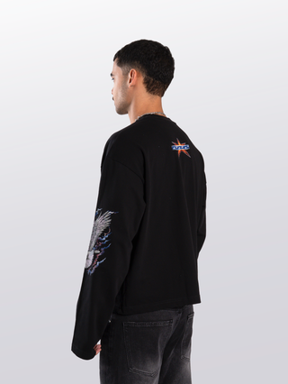 FEATHER & THUNDER BOXY LONG SLEEVE