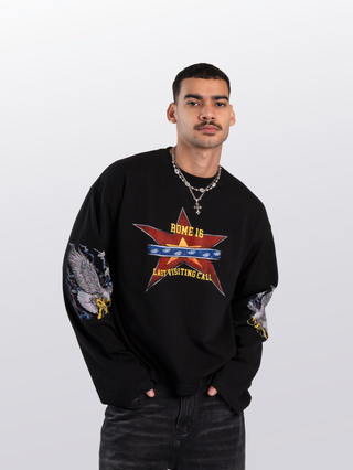 FEATHER & THUNDER BOXY LONG SLEEVE