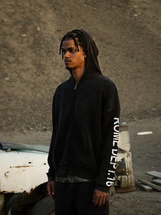 UNBOUND KNIT ZIPPER HOODIE
