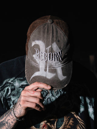 REBORN AIRBRUSH DISTRESSED CAP