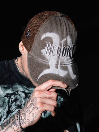 REBORN AIRBRUSH DISTRESSED CAP