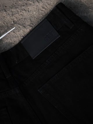 DARK BLOOD EMBROIDERED FLARE PANTS